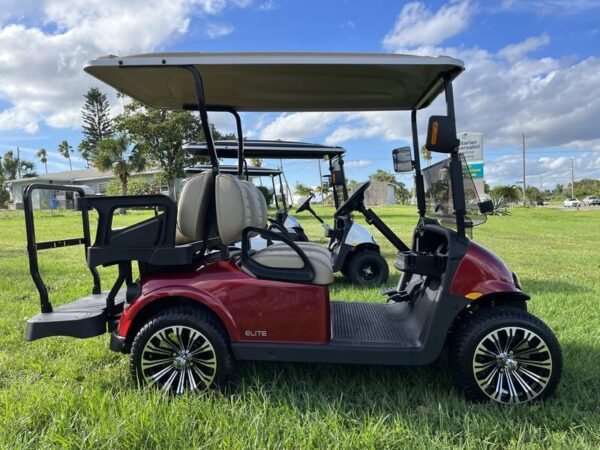 New 2023 E-Z-Go Freedom RXV Elite Lithium Inferno Red